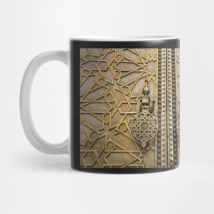 Golden door of the Royal Palace in Fez, Morocco Mug